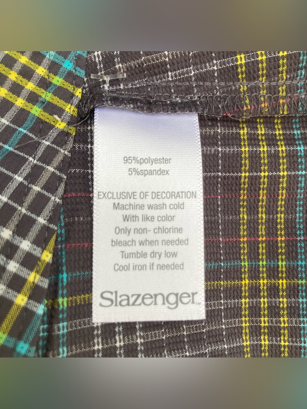 NEW Slazenger Plaid Hydro-Dri Performance Golf Shorts, Sz 6, Nine Iron Gray - Picture 13 of 14